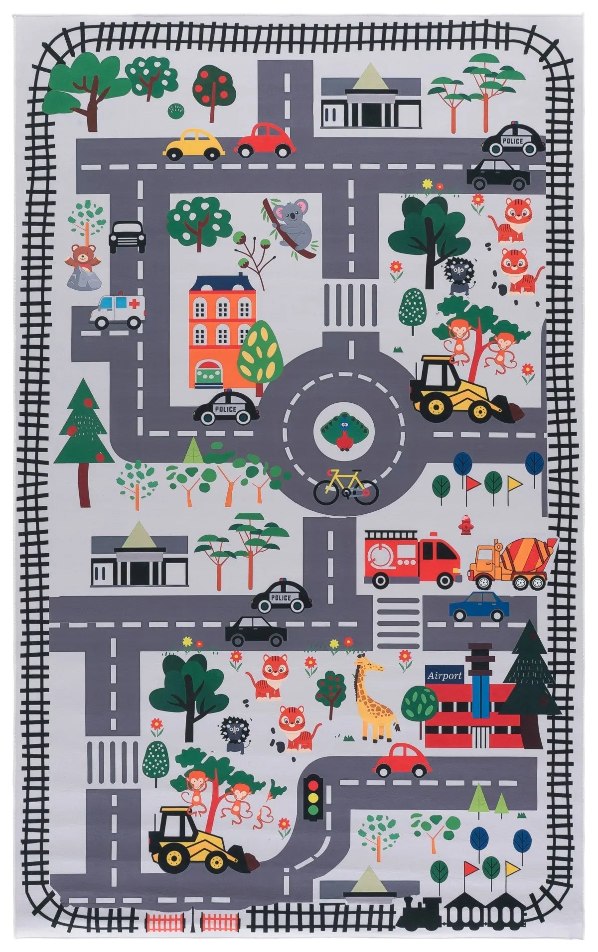 Safavieh Tacoma Kids 100 5'-0" x 8'-0" Rug in Ivory / Grey