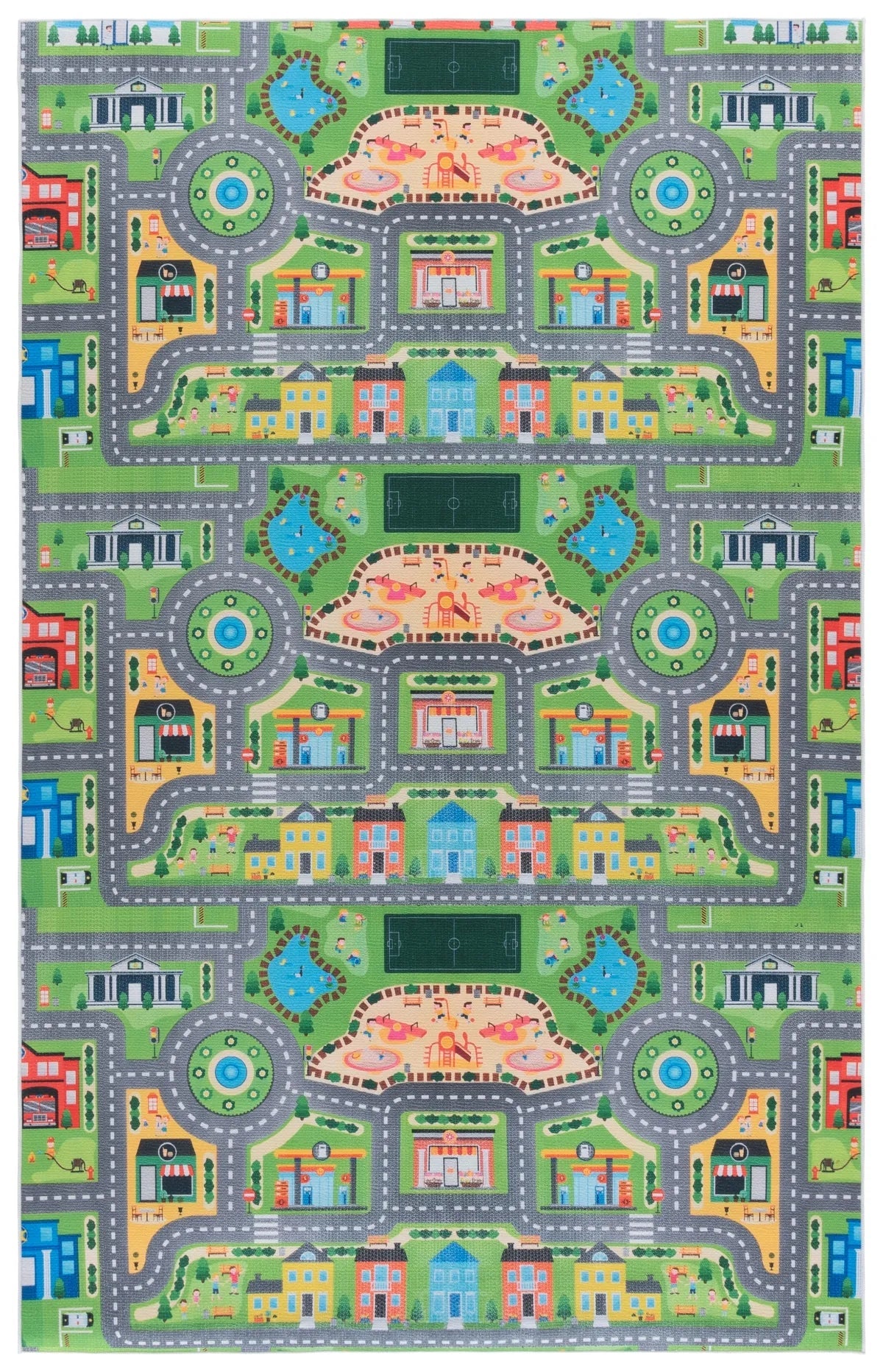 Safavieh Tacoma Kids 100 5'-0" x 8'-0" Rug in Grey / Green