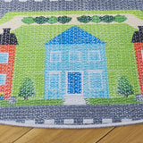 Safavieh Tacoma Kids 100 5'-0" x 5'-0" Rug in Grey / Green