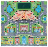Safavieh Tacoma Kids 100 5'-0" x 5'-0" Rug in Grey / Green