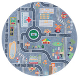 Safavieh Tacoma Kids 100 5'-0" x 5'-0" Rug in Grey / Dark Grey