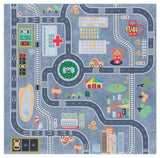 Safavieh Tacoma Kids 100 5'-0" x 5'-0" Rug in Grey / Dark Grey