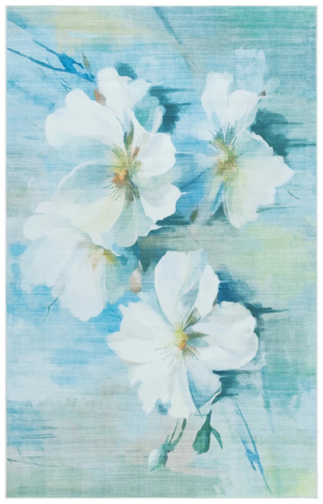 Safavieh Tacoma 4'-0" x 6'-0" Rug in Light Blue / Ivory
