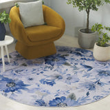 Safavieh Tacoma 6'-0" x 6'-0" Rug in Light Blue / Blue