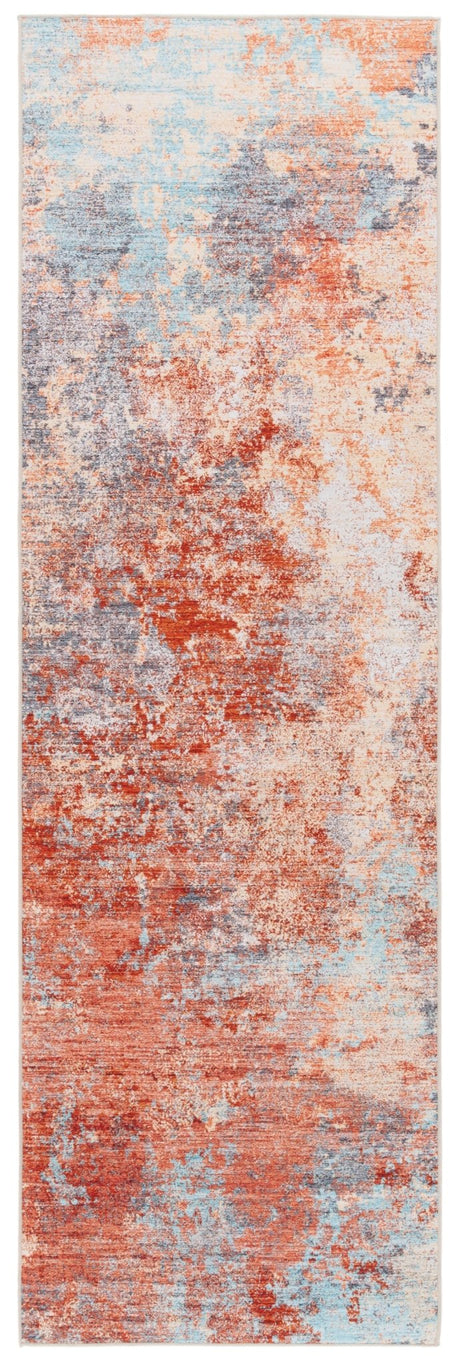 Safavieh Tacoma Tac943P Rust/Aqua Rug.