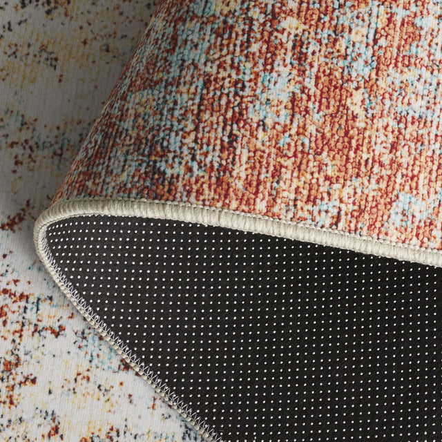 Safavieh Tacoma Tac943P Rust/Aqua Rug.
