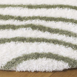 Safavieh Tahoe Shag 6'-7" x 6'-7" Rug in Ivory / Green