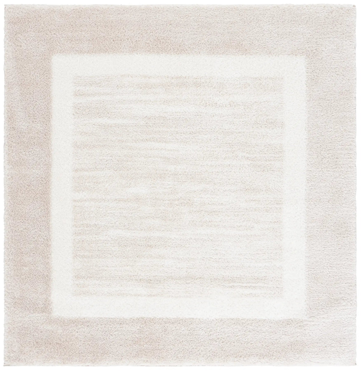 Safavieh Tahoe Shag 6'-7" x 6'-7" Rug in Beige / Ivory