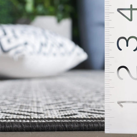 Safavieh Terrace 800 4'-0" x 6'-0" Rug in Black / White