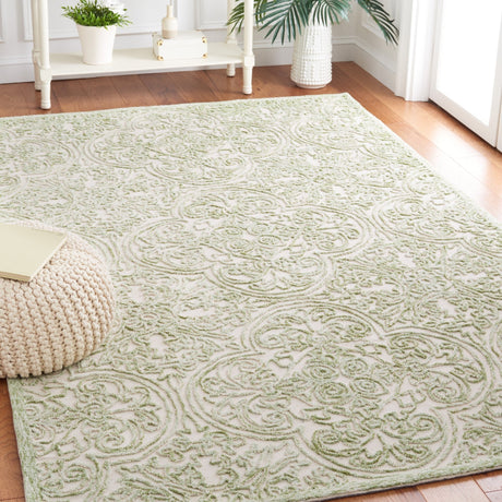 Safavieh Trace Trc101Y Ivory/Green Rug.