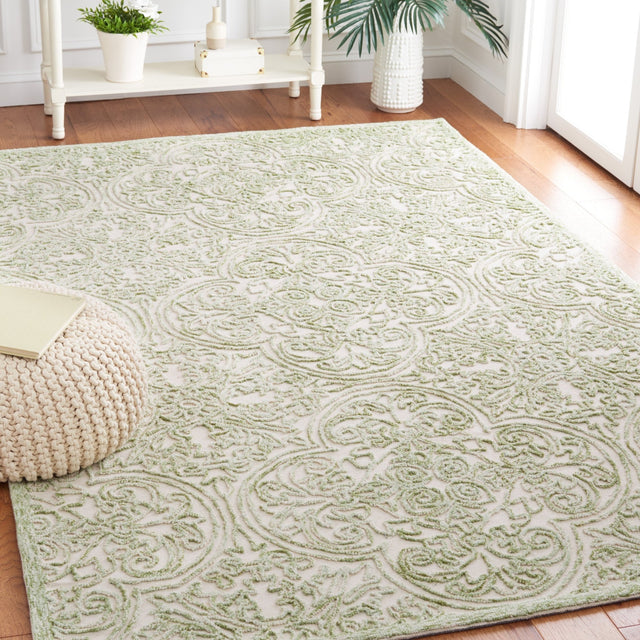 Safavieh Trace Trc101Y Ivory/Green Rug.