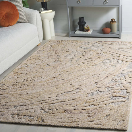 Safavieh Trace 4'-0" x 6'-0" Rug in Beige / Black