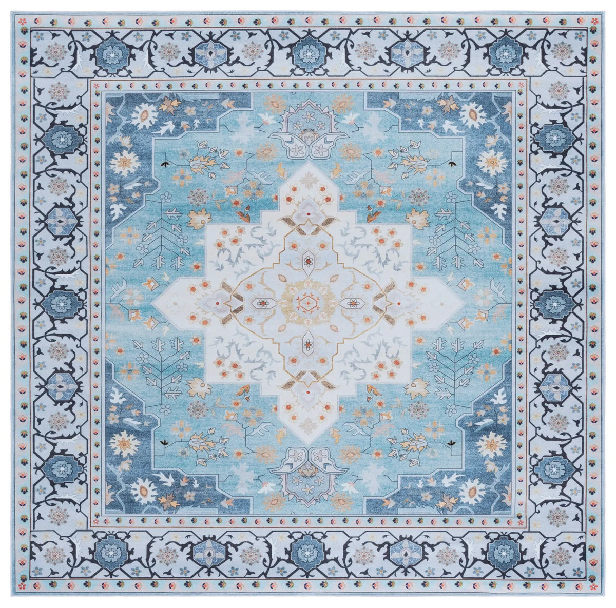 Safavieh Tucson 6'-0" x 6'-0" Rug in Aqua / Light Blue