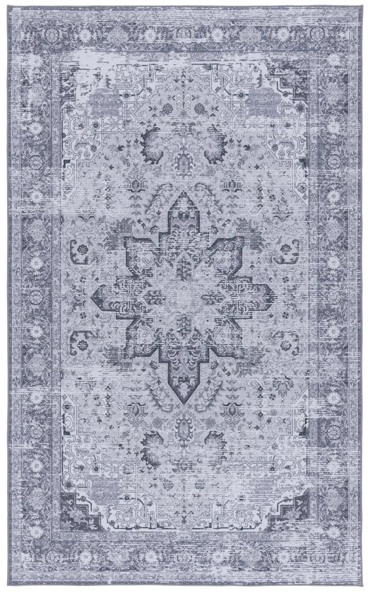 Safavieh Tucson 4'-0" x 6'-0" Rug in Dark Grey / Grey