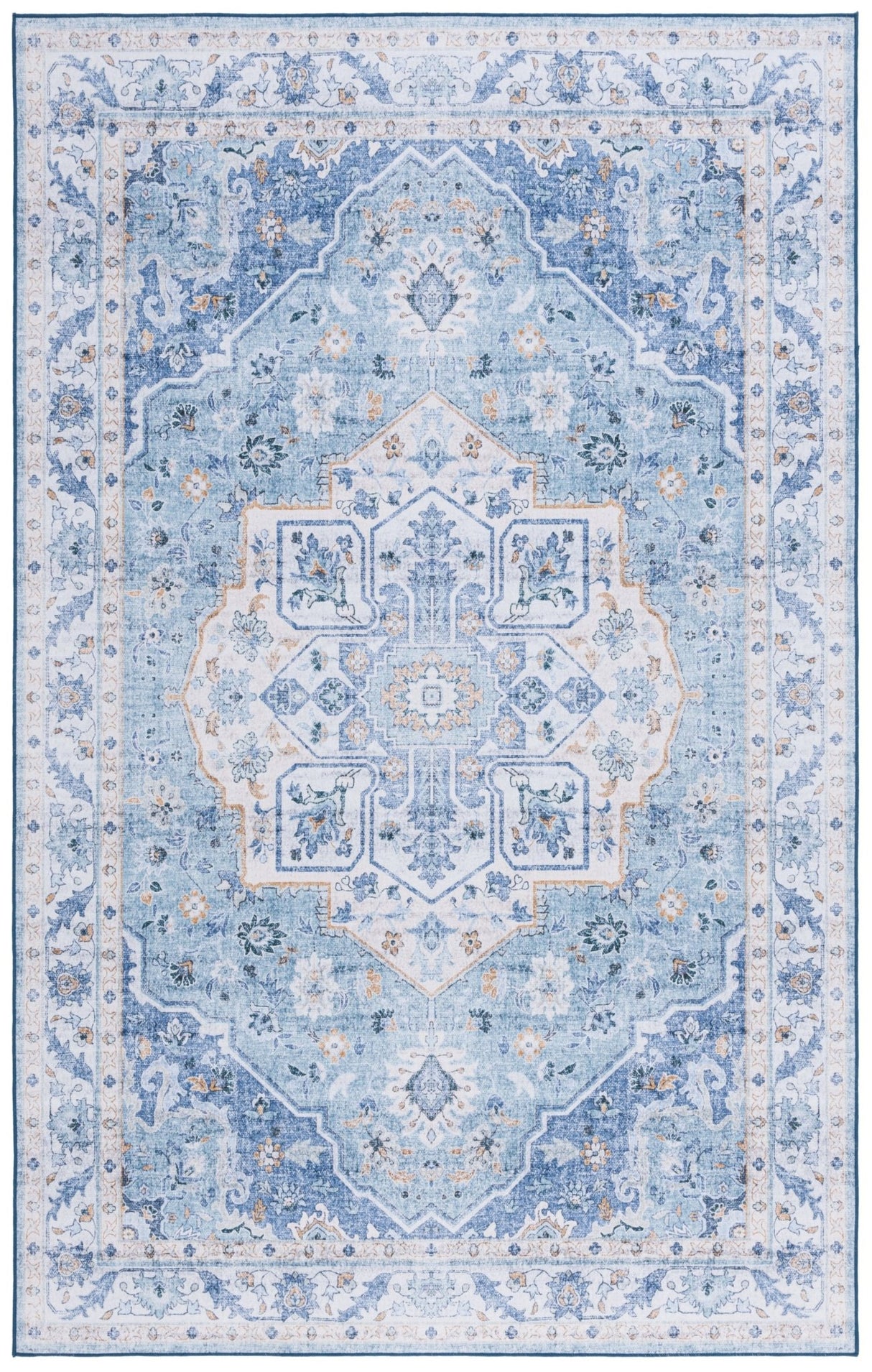 Safavieh Tucson Tsn118L Light Blue/Blue Rug.