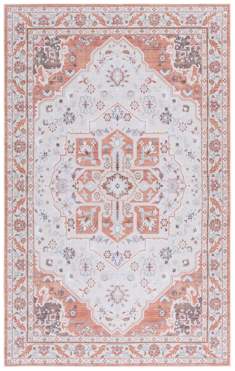 Safavieh Tucson 4'-0" x 6'-0" Rug in Rust / Ivory