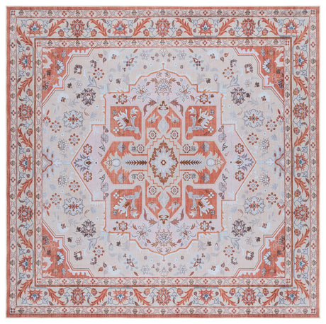 Safavieh Tucson 6'-0" x 6'-0" Rug in Rust / Ivory