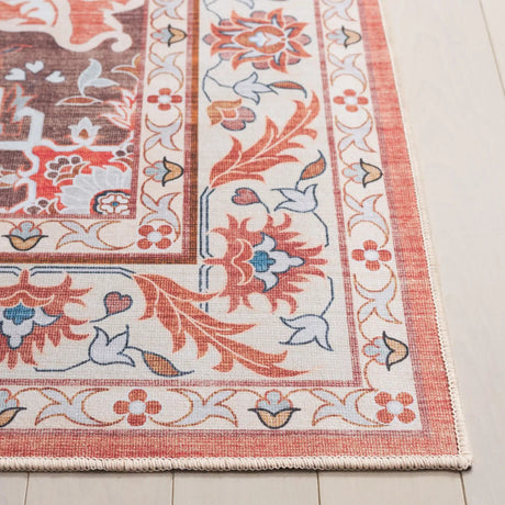 Safavieh Tucson 4'-0" x 6'-0" Rug in Rust / Ivory