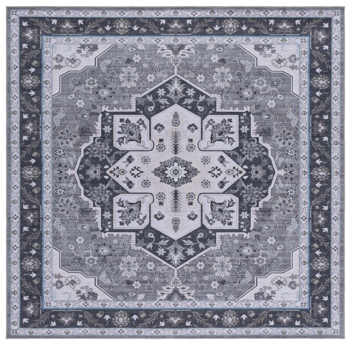 Safavieh Tucson 6'-0" x 6'-0" Rug in Olive / Ivory