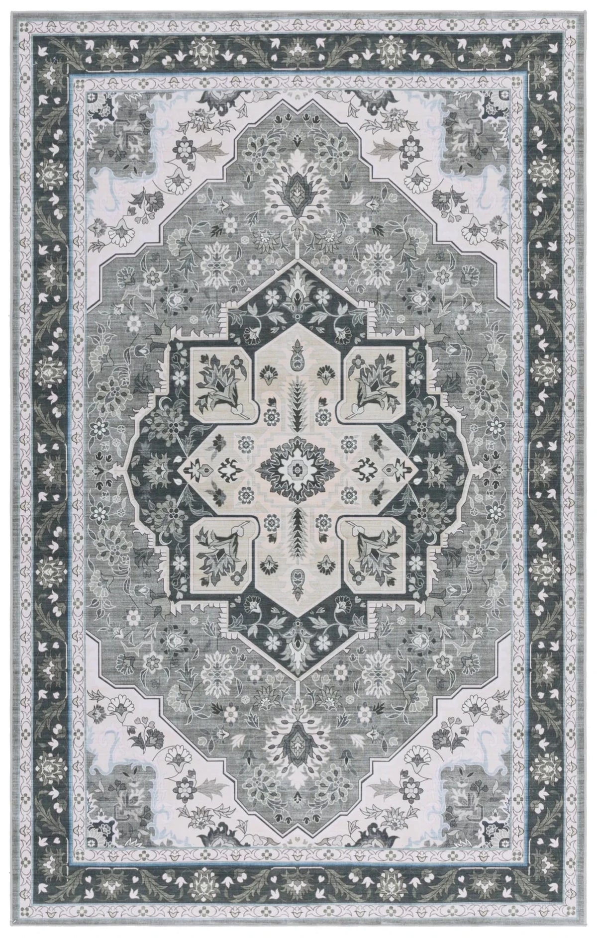 Safavieh Tucson 4'-0" x 6'-0" Rug in Green / Light Green