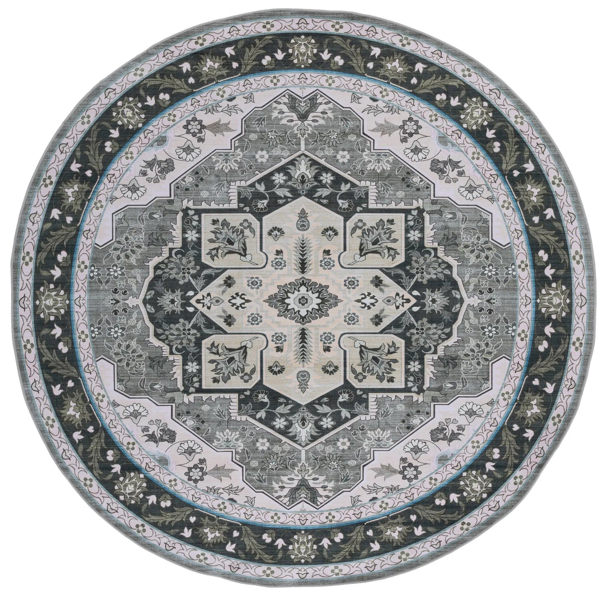 Safavieh Tucson 6'-0" x 6'-0" Rug in Green / Light Green