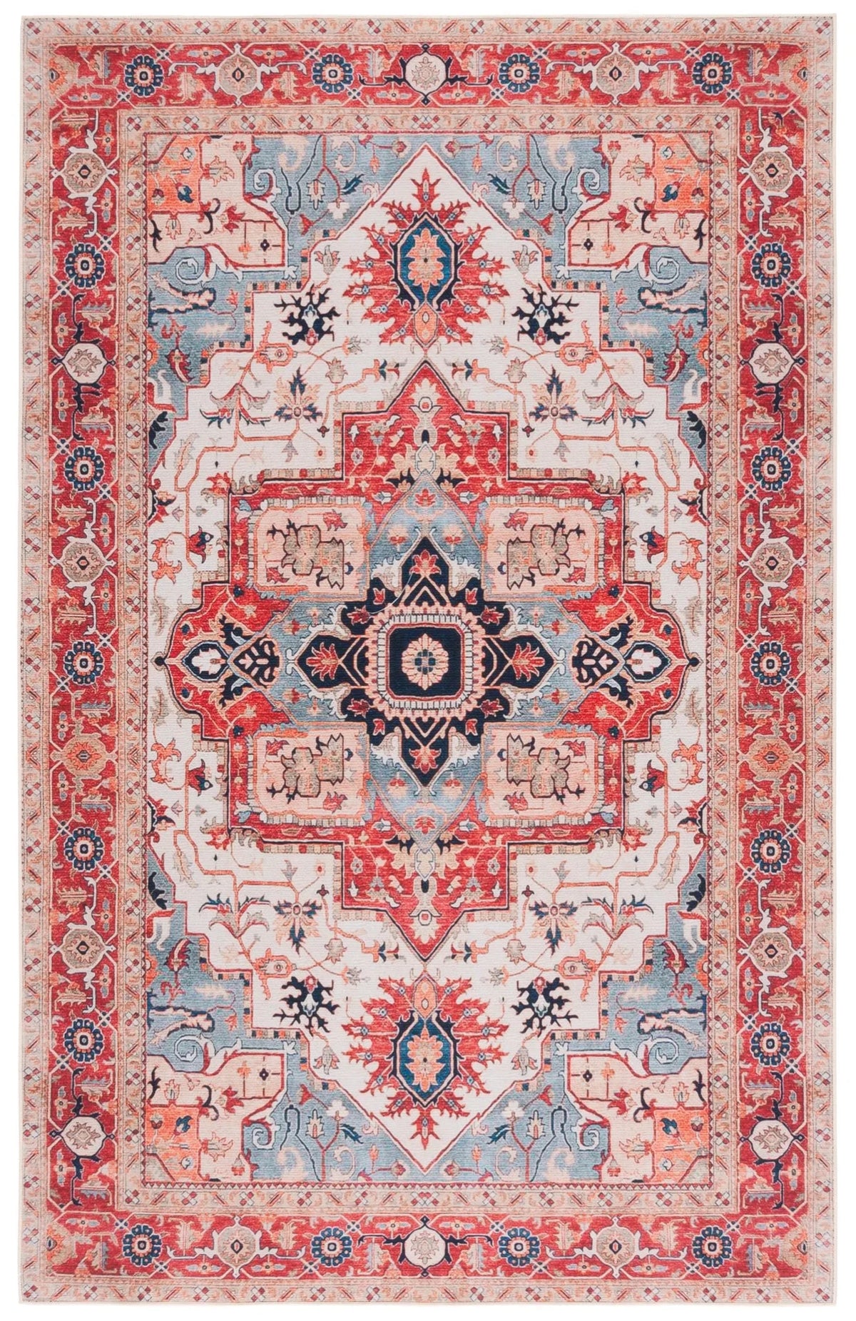 Safavieh Tucson 4'-0" x 6'-0" Rug in Beige / Rust