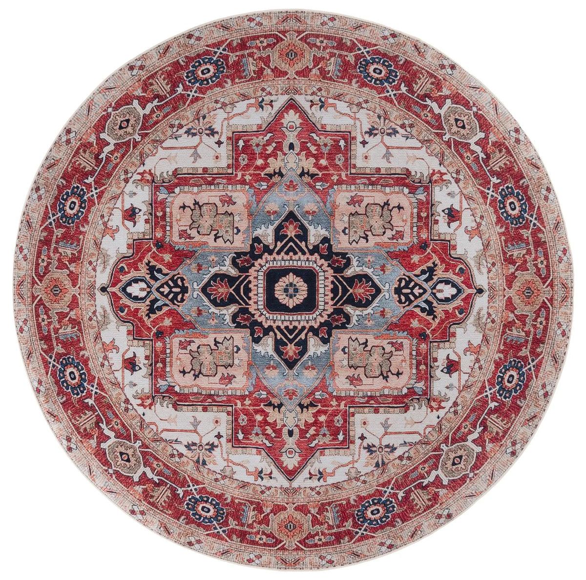 Safavieh Tucson 6'-0" x 6'-0" Rug in Beige / Rust