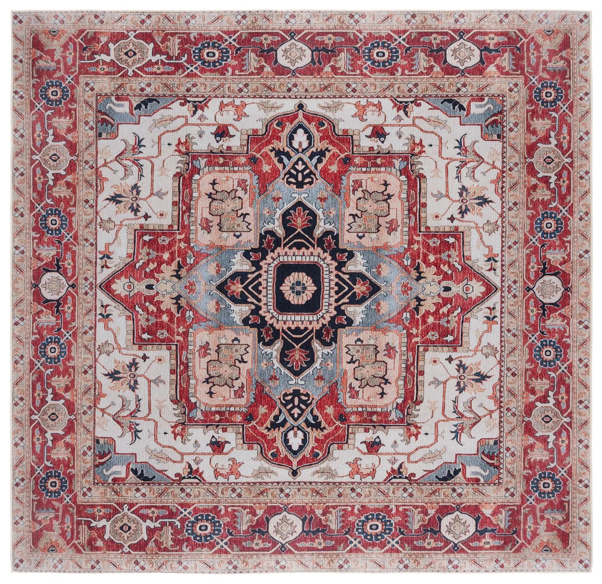 Safavieh Tucson 6'-0" x 6'-0" Rug in Beige / Rust