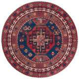 Safavieh Tucson 6'-0" x 6'-0" Rug in Navy / Rust