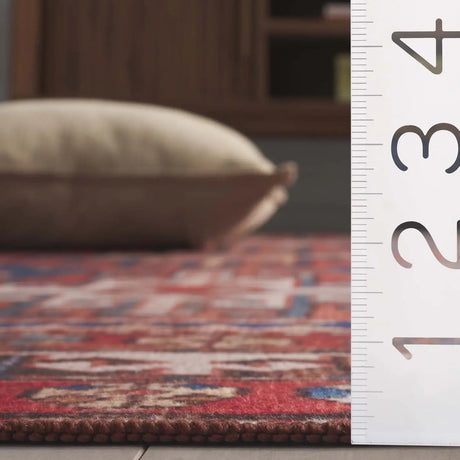 Safavieh Tucson 4'-0" x 6'-0" Rug in Navy / Rust