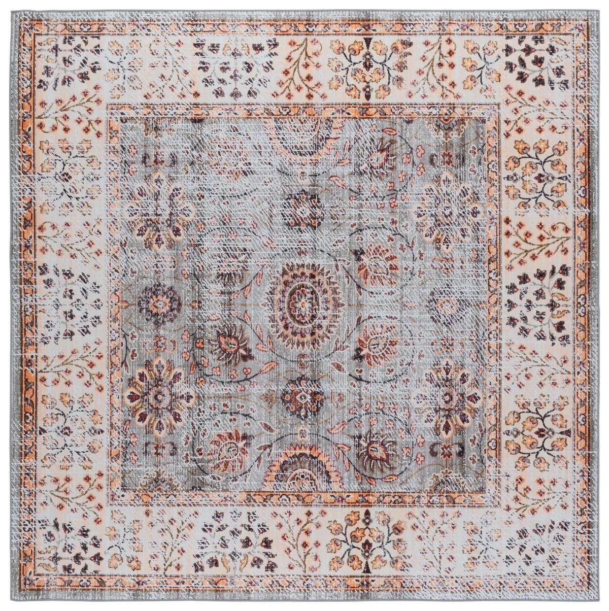 Safavieh Tucson 6'-0" x 6'-0" Rug in Grey Green / Beige