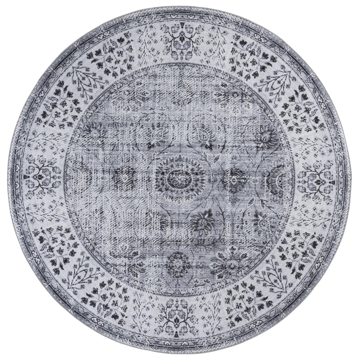 Safavieh Tucson 6'-0" x 6'-0" Rug in Dark Grey / Light Grey