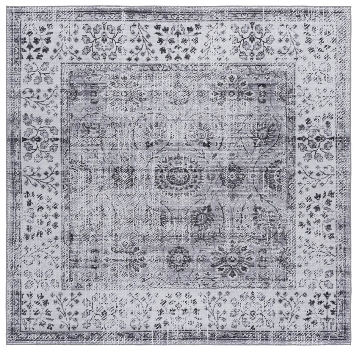 Safavieh Tucson 6'-0" x 6'-0" Rug in Dark Grey / Light Grey