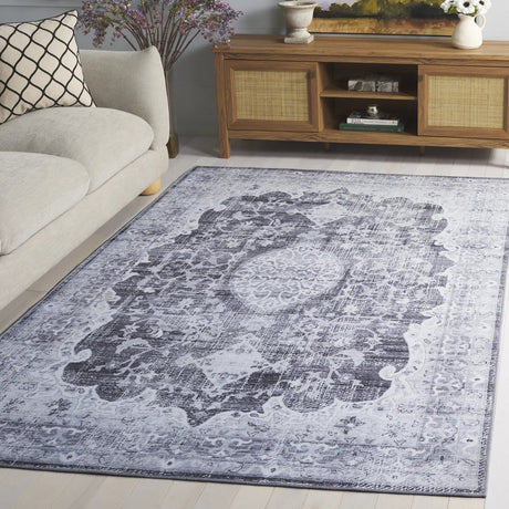Safavieh Tucson 4'-0" x 6'-0" Rug in Dark Grey / Light Grey