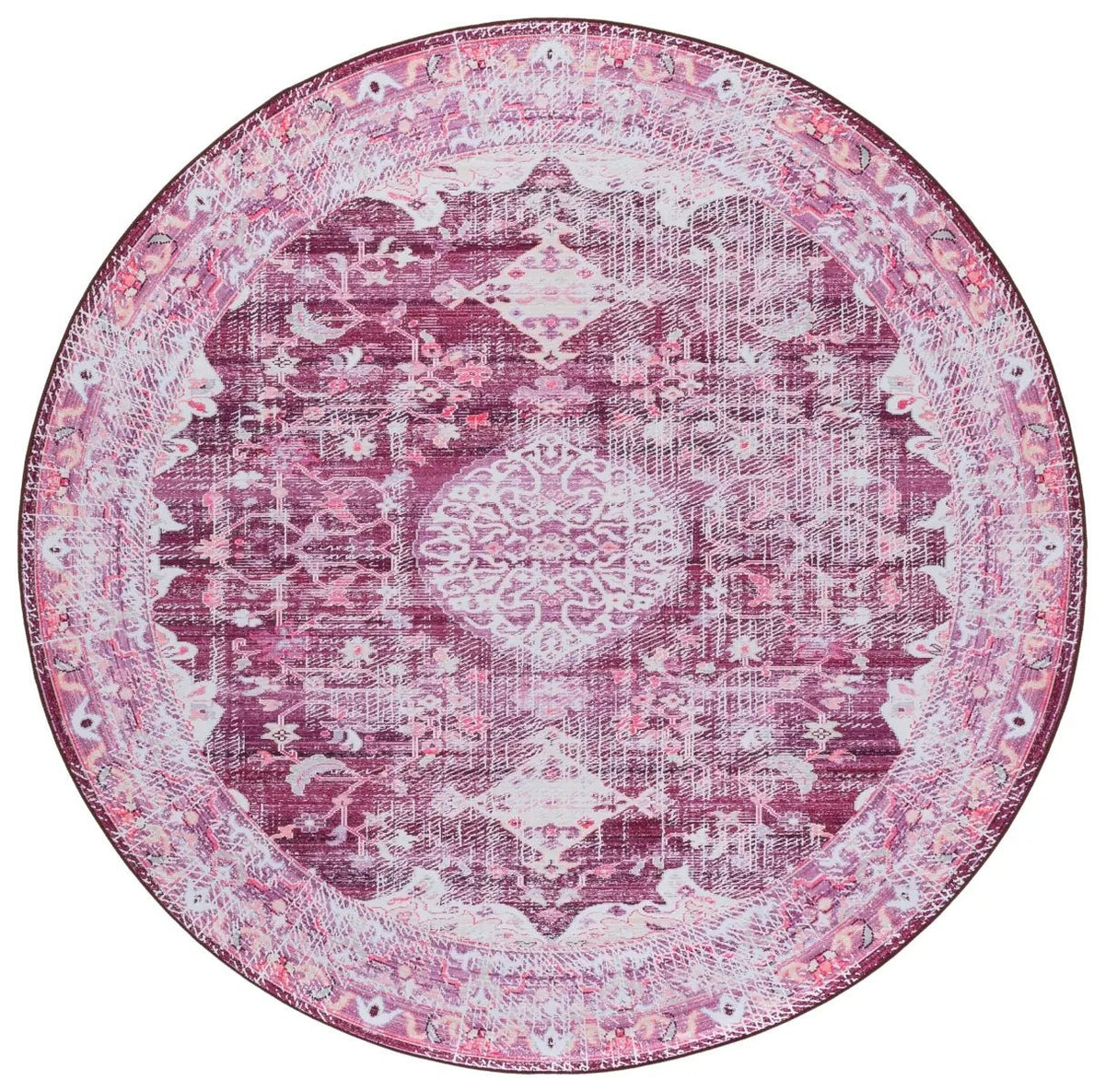 Safavieh Tucson 6'-0" x 6'-0" Rug in Fuchsia / Purple
