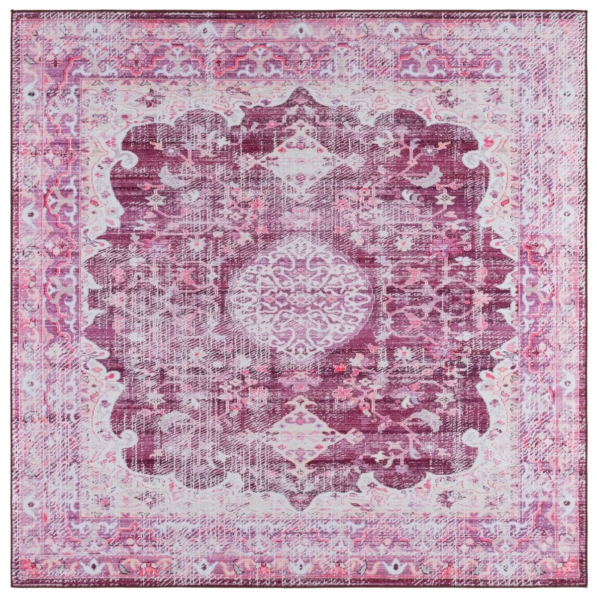 Safavieh Tucson 6'-0" x 6'-0" Rug in Fuchsia / Purple