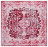Safavieh Tucson 6'-0" x 6'-0" Rug in Burgundy / Pink
