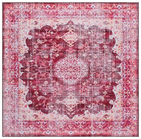 Safavieh Tucson 6'-0" x 6'-0" Rug in Burgundy / Pink