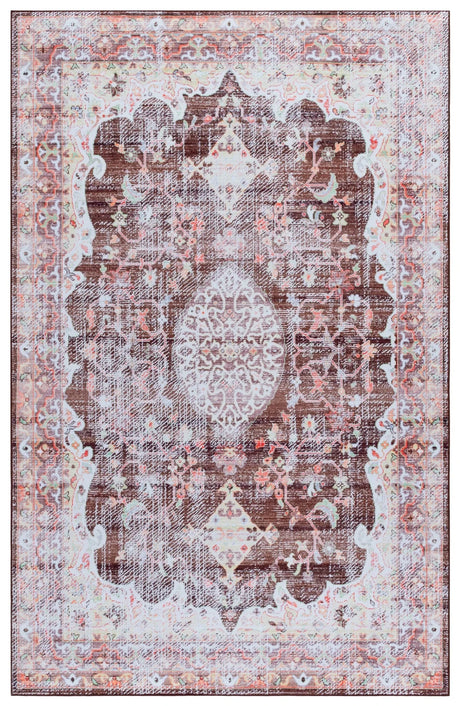Safavieh Tucson 4'-0" x 6'-0" Rug in Brown / Gold