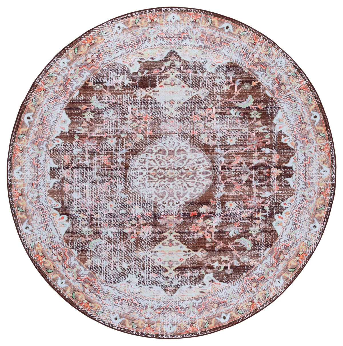 Safavieh Tucson 6'-0" x 6'-0" Rug in Brown / Gold