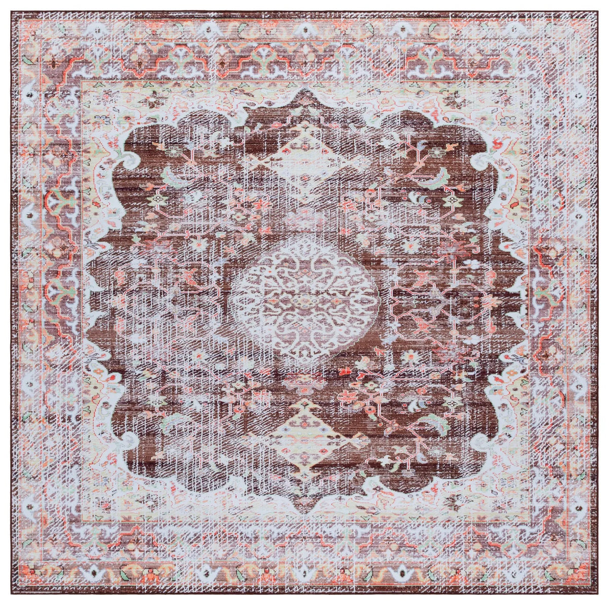 Safavieh Tucson 6'-0" x 6'-0" Rug in Brown / Gold