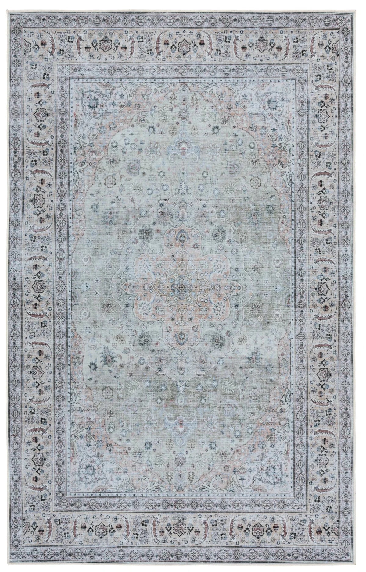 Safavieh Tucson 4'-0" x 6'-0" Rug in Light Green / Beige