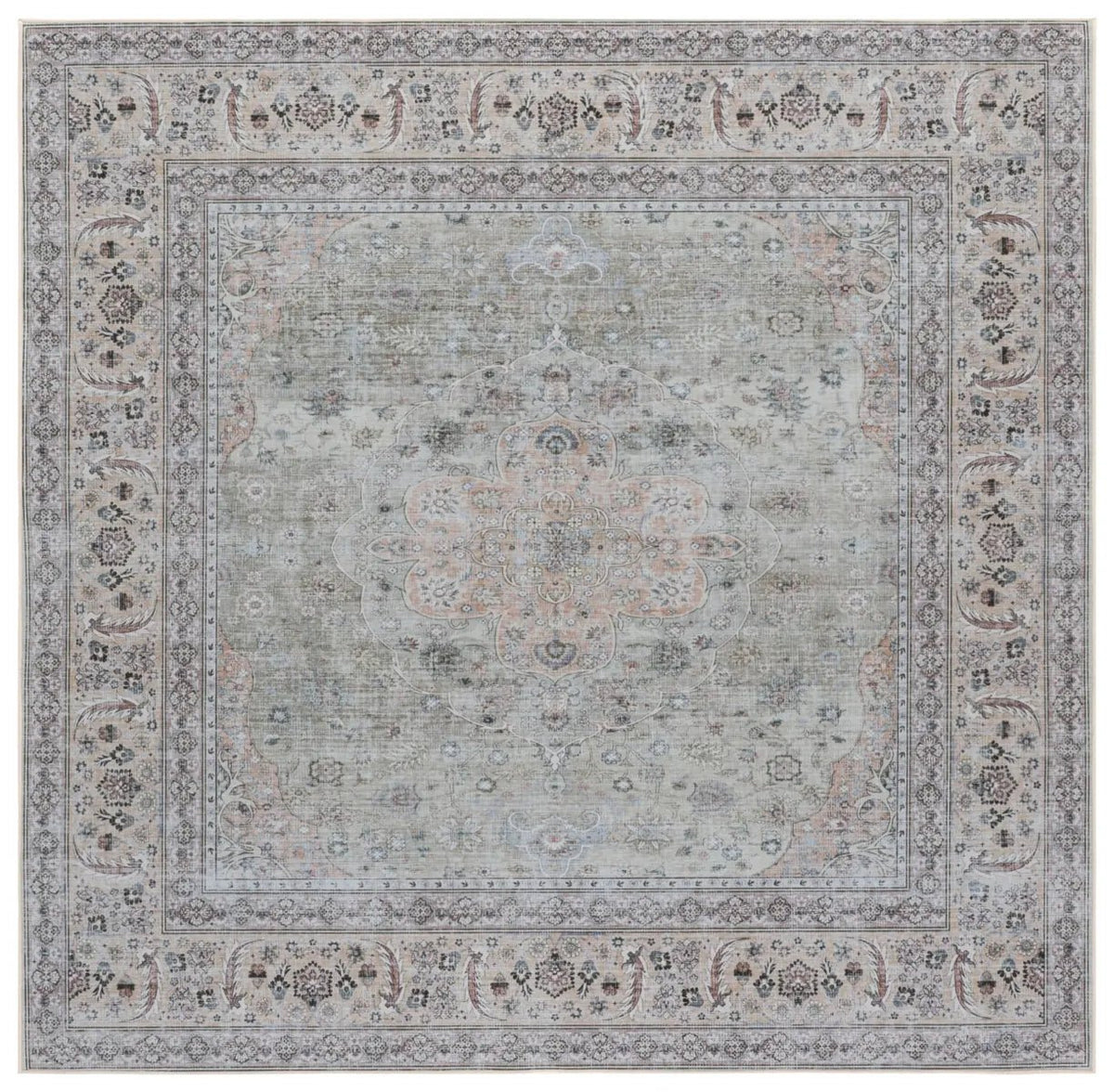 Safavieh Tucson 6'-0" x 6'-0" Rug in Light Green / Beige