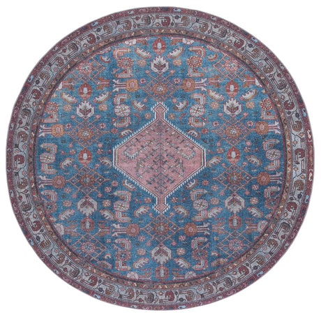 Safavieh Tucson 6'-0" x 6'-0" Rug in Blue / Rust
