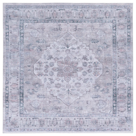 Safavieh Tucson 6'-0" x 6'-0" Rug in Grey / Light Fuchsia