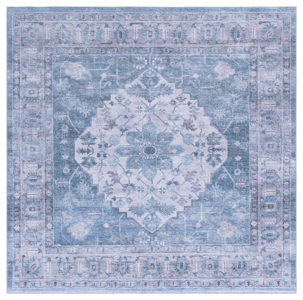 Safavieh Tucson 6'-0" x 6'-0" Rug in Blue / Grey