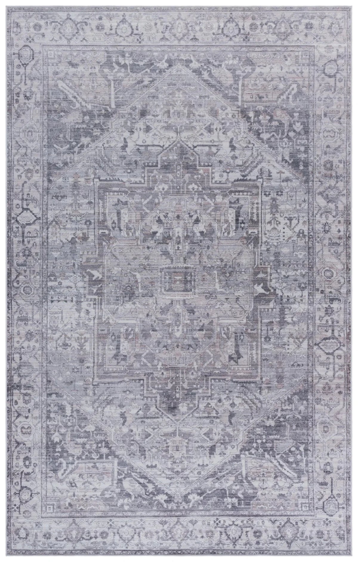Safavieh Tucson 4'-0" x 6'-0" Rug in Grey / Light Grey