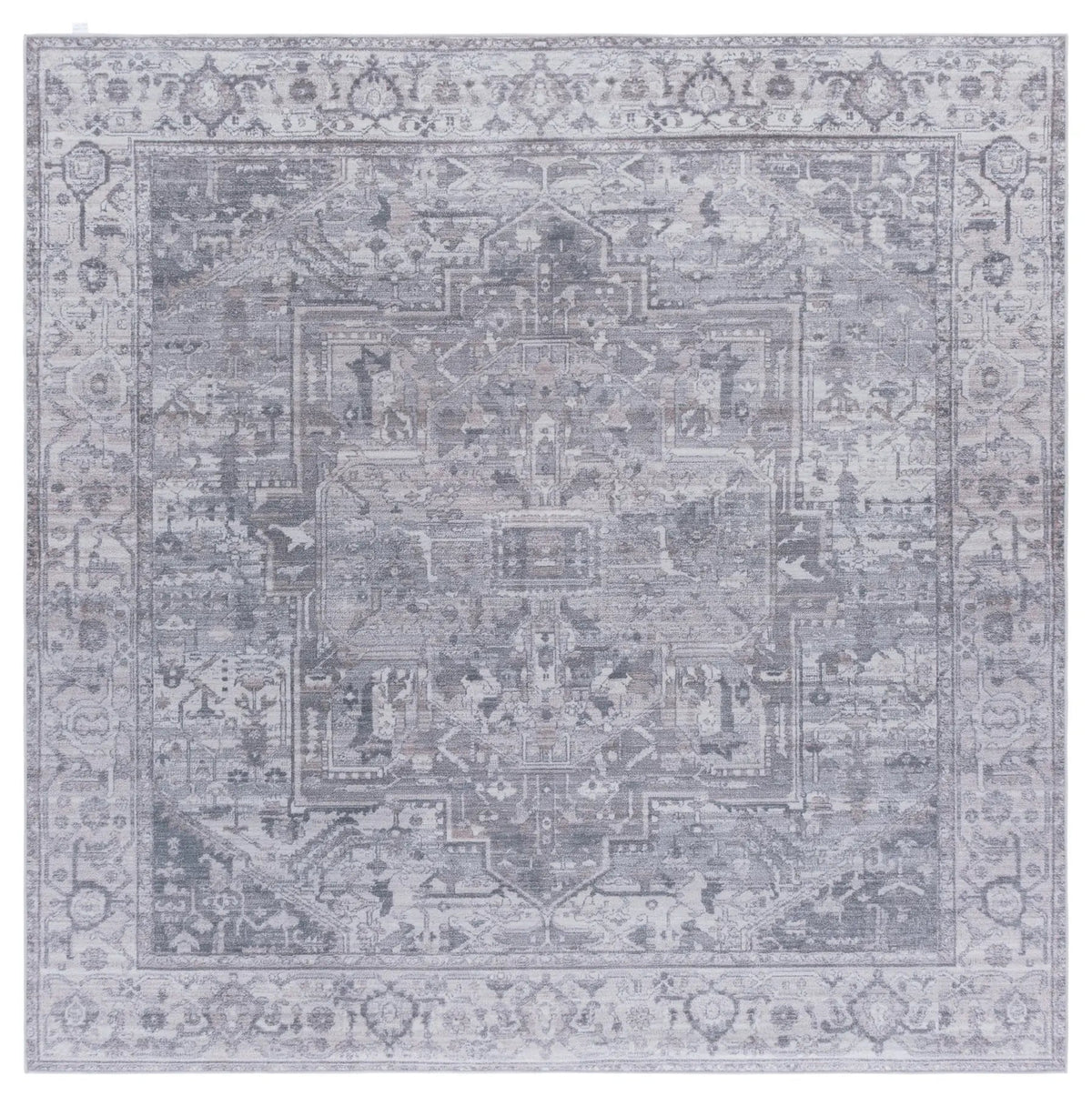 Safavieh Tucson 6'-0" x 6'-0" Rug in Grey / Light Grey
