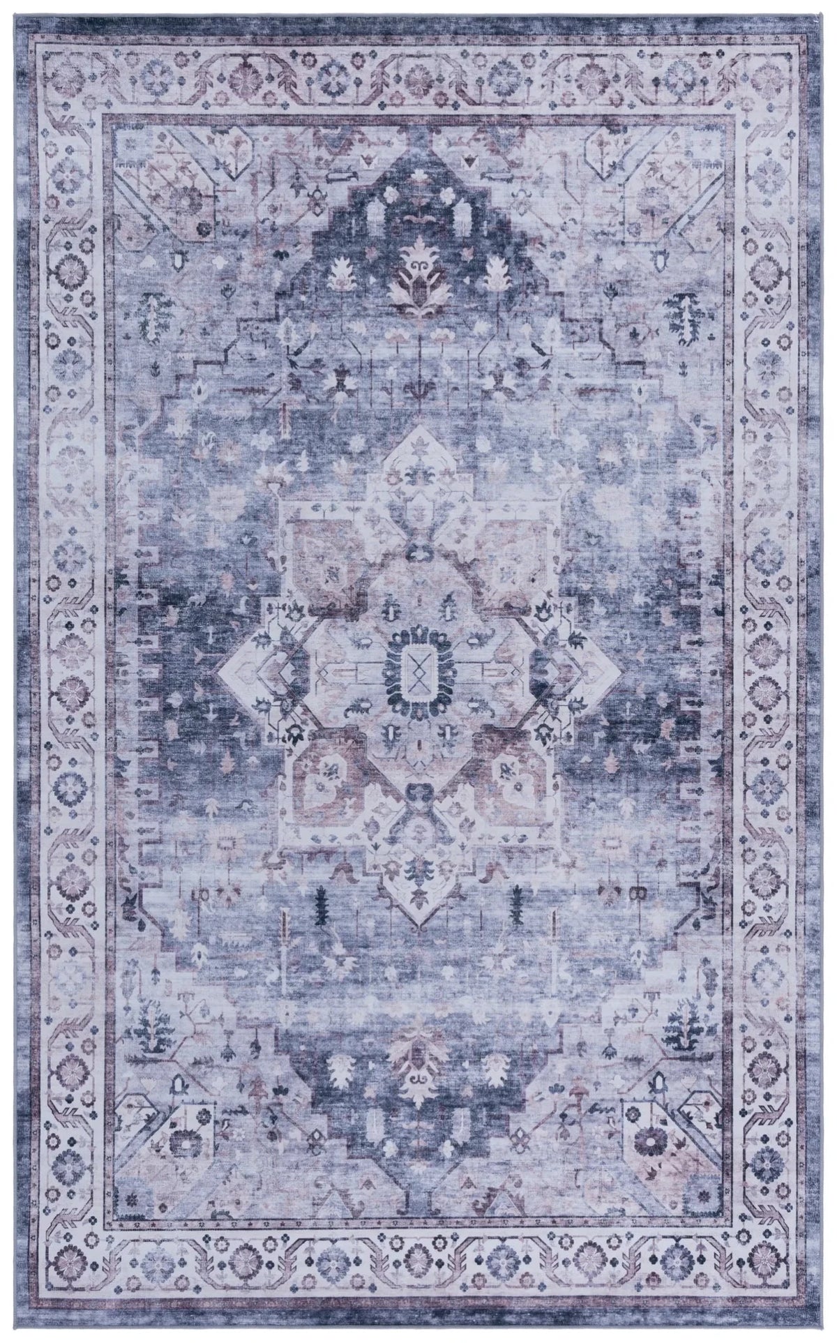 Safavieh Tucson 4'-0" x 6'-0" Rug in Grey / Light Purple