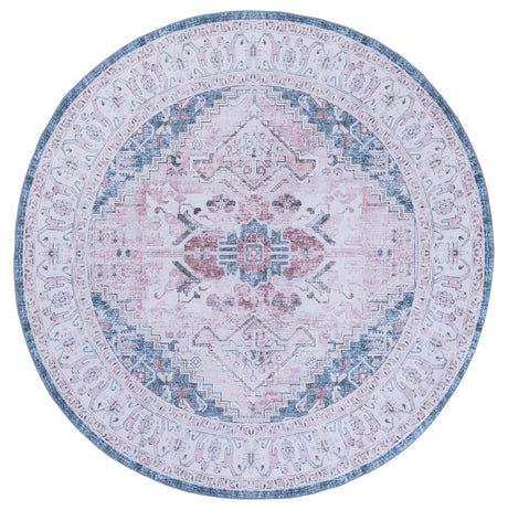 Safavieh Tucson 6'-0" x 6'-0" Rug in Light Pink / Blue
